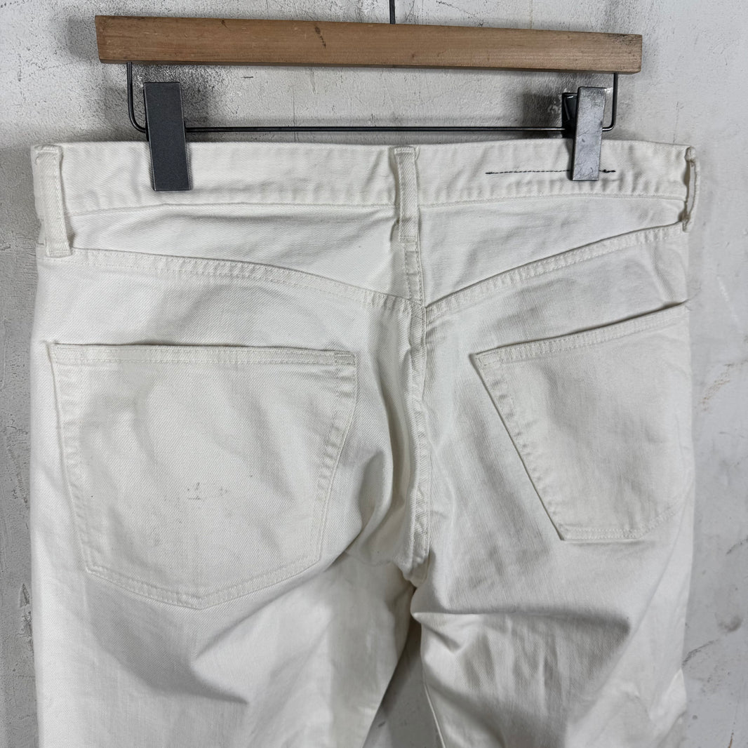 VLONE White Runway Zip Flared Jeans