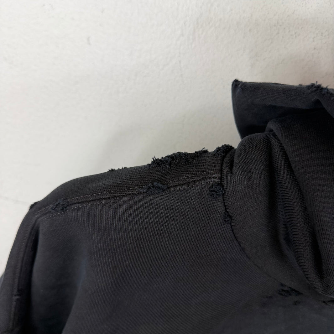 Balenciaga No Logo Black Hoodie