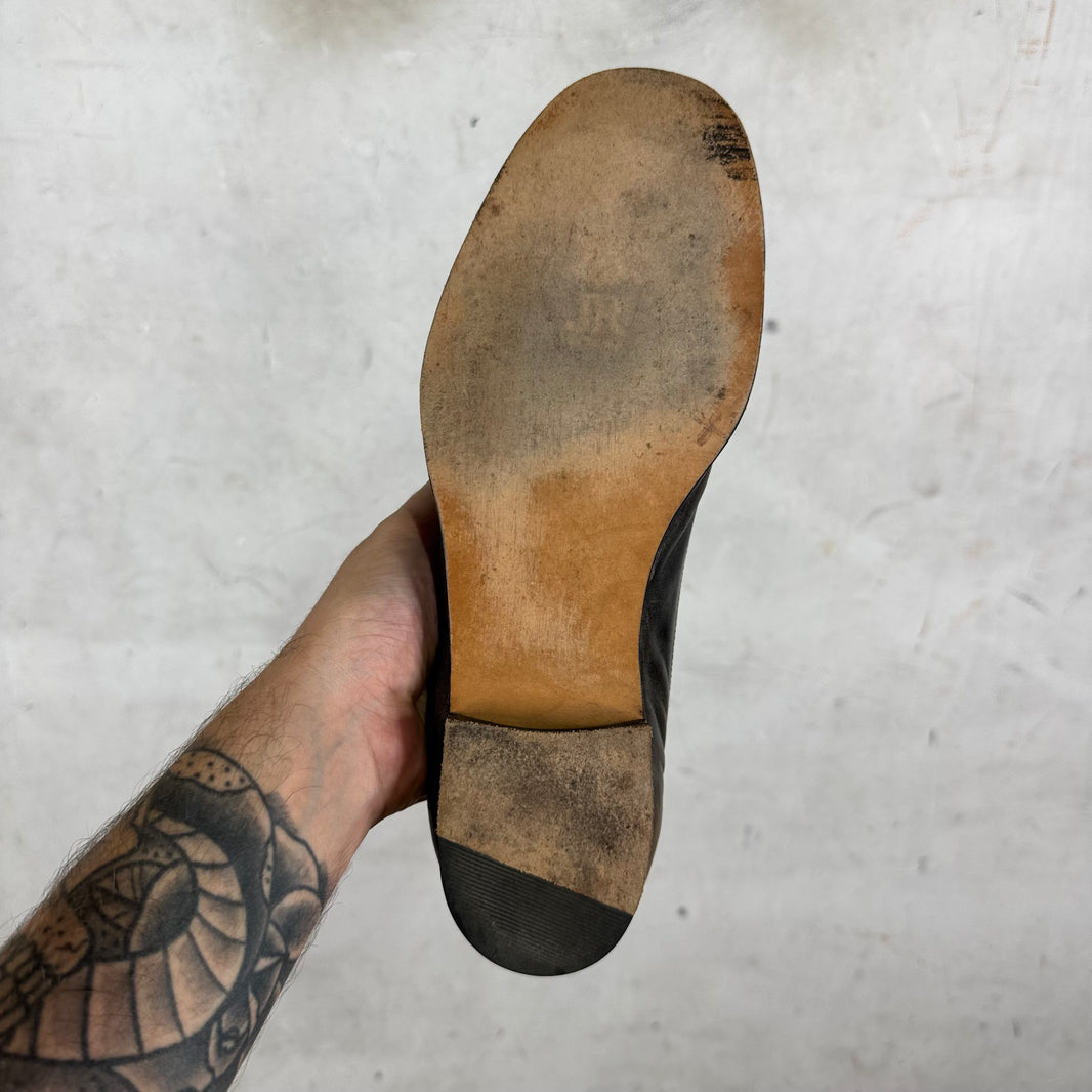 Margiela Distressed Brown Derby Shoe