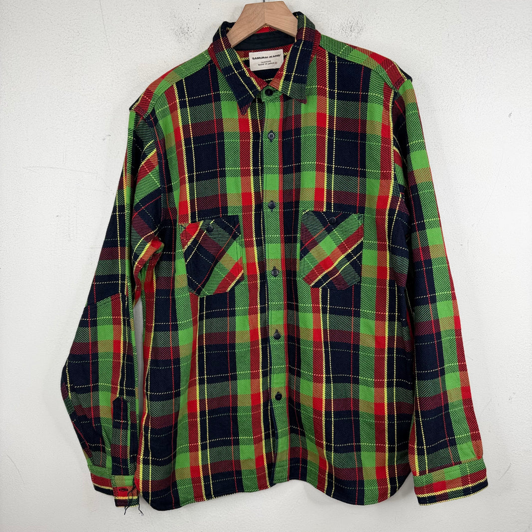 Samurai Jeans Flannel Button Up Shirt