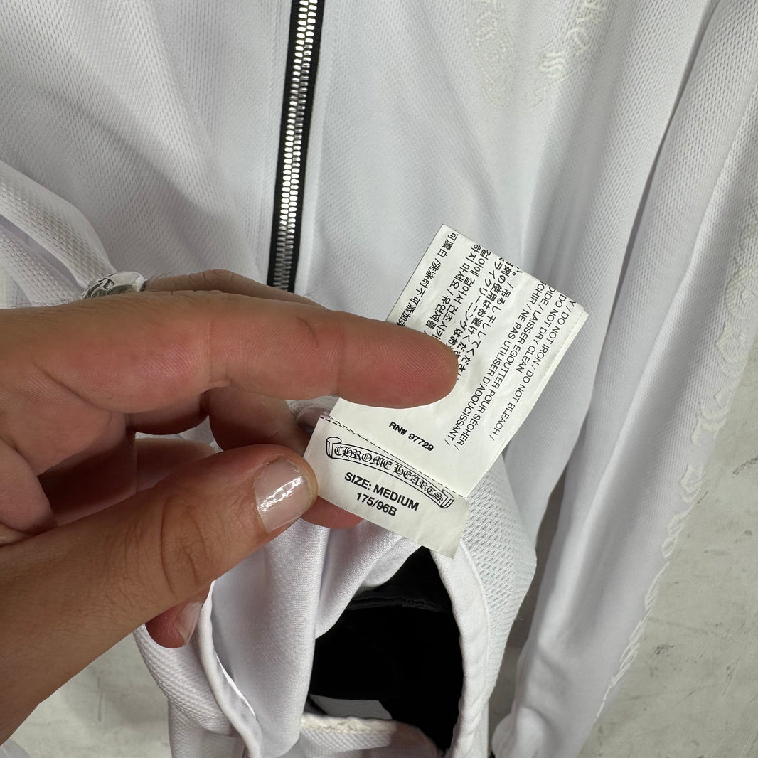 Chrome Hearts Horseshoe Script Leather Trimmed Track Jacket