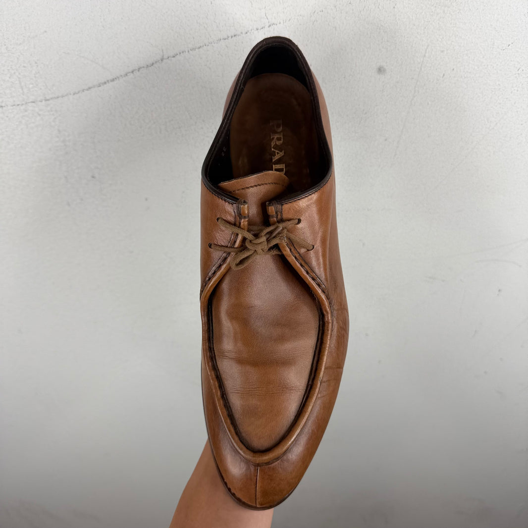 Prada Brown Para Derbies