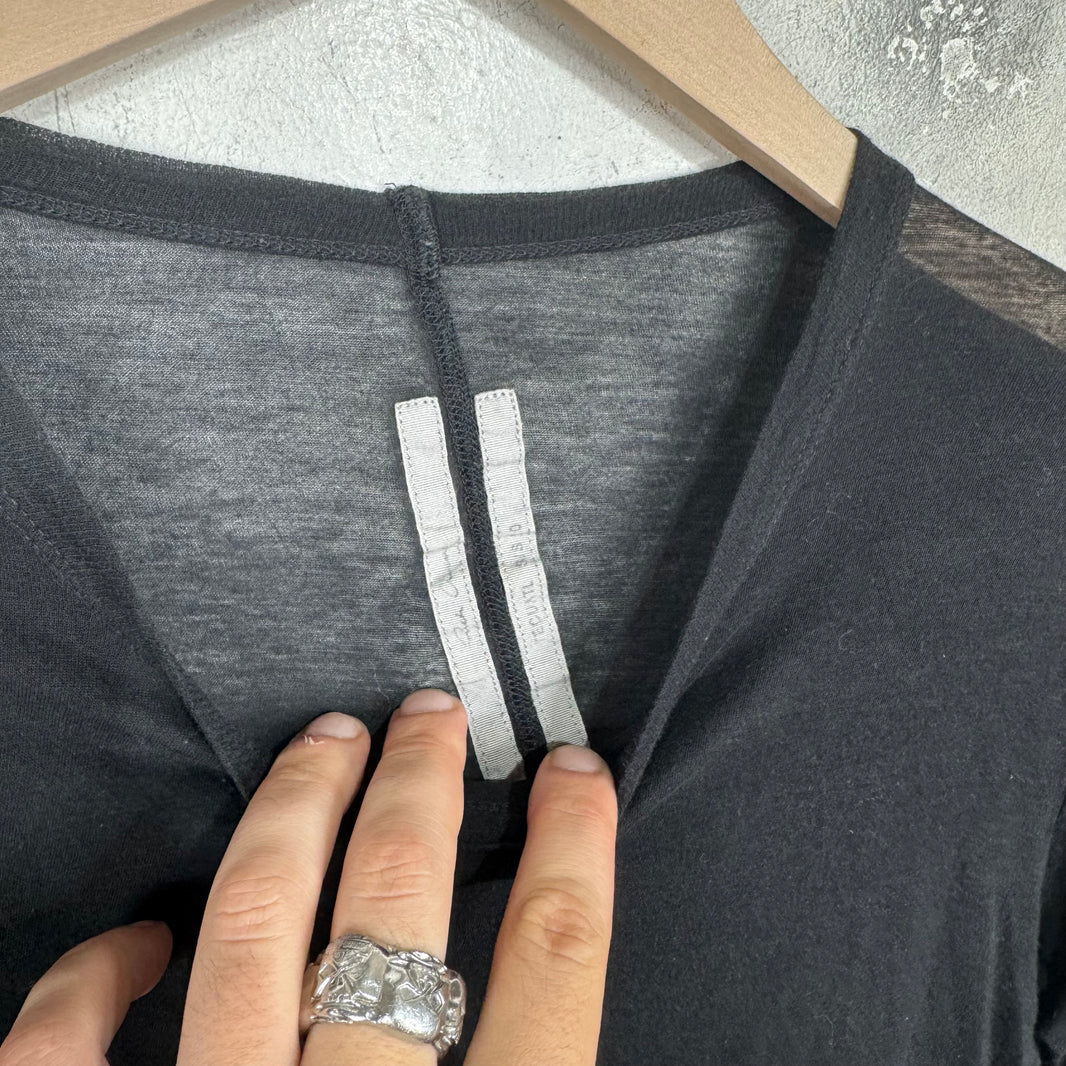 Rick Owens Tecuatl Sheer Asymetrical Shirt