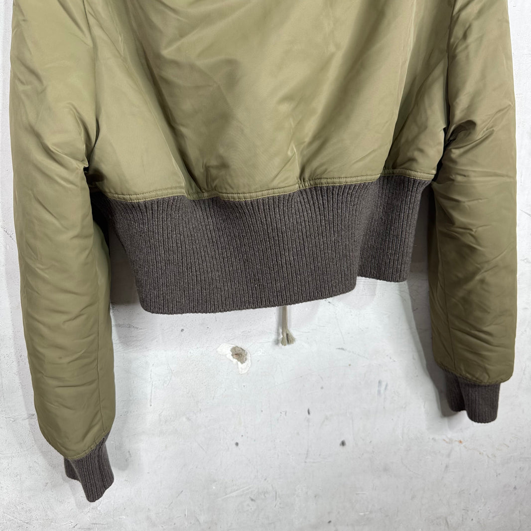Rick Owens Luxor Cropped Ribbed Exploder Bomber