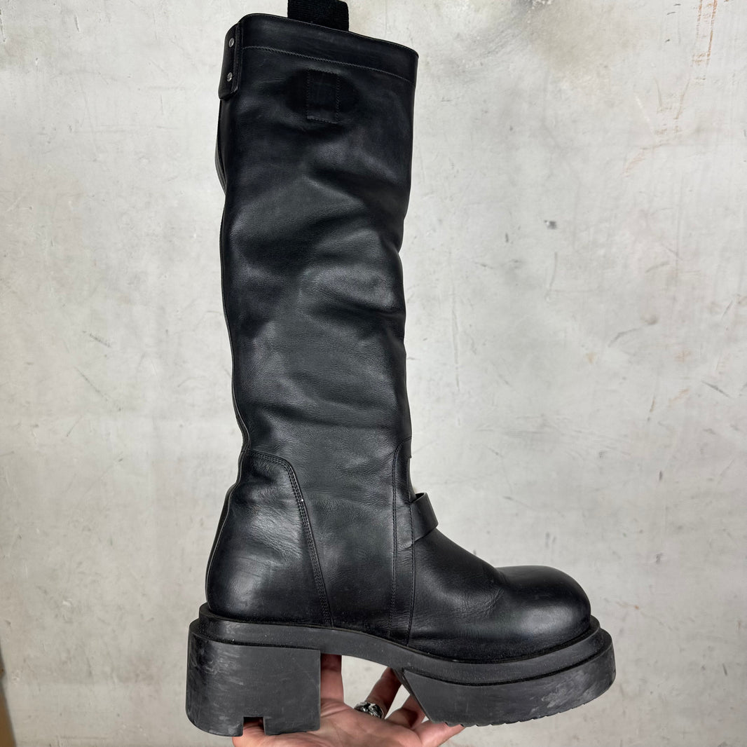 Rick Owens Mid Top Leather Bogun Boots