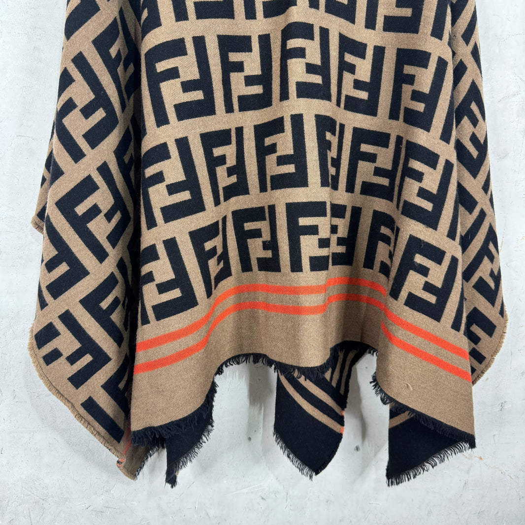Fendi Monogram Wool Shawl