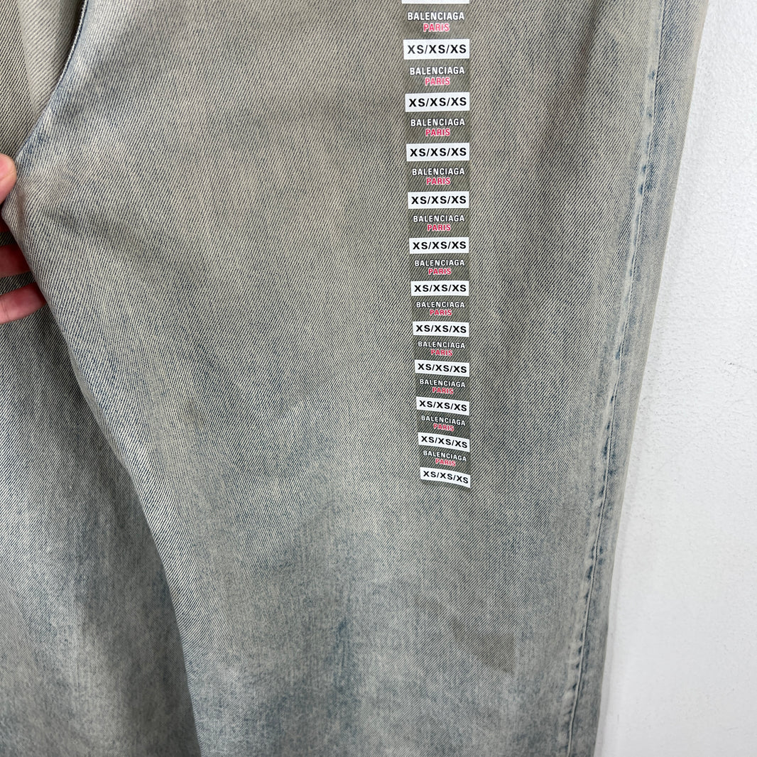 Balenciaga Size Sticker Baggy Denim Jeans