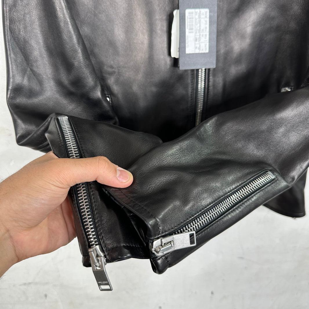 Saint Laurent Leather Cafe Racer Jacket