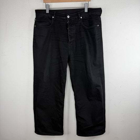Bottega Veneta Black Washed Baggy Denim Jeans