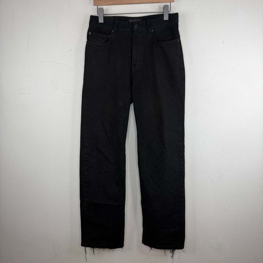 Balenciaga Straight Leg Black Jeans