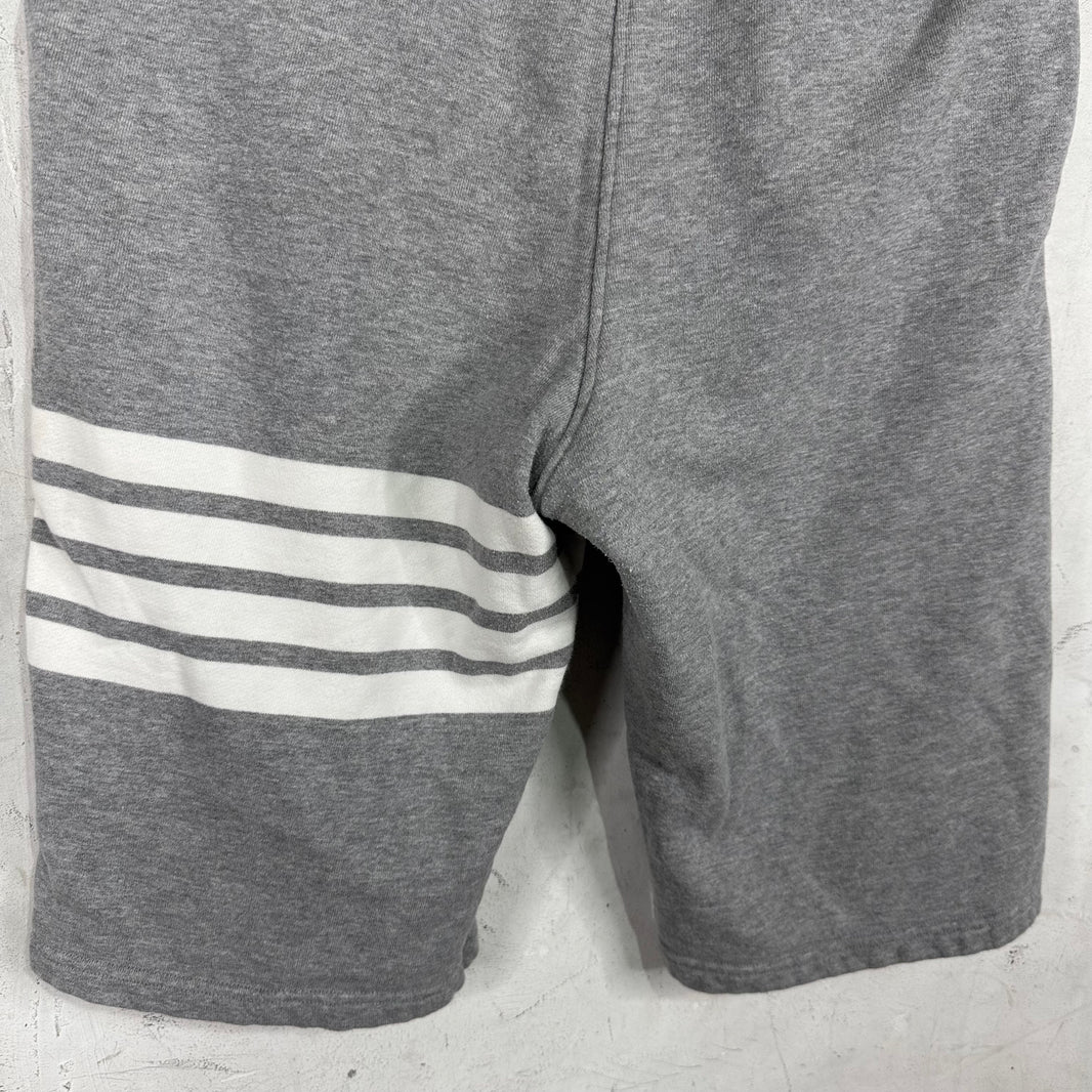 Thom Browne Grey Striped Sweatshorts