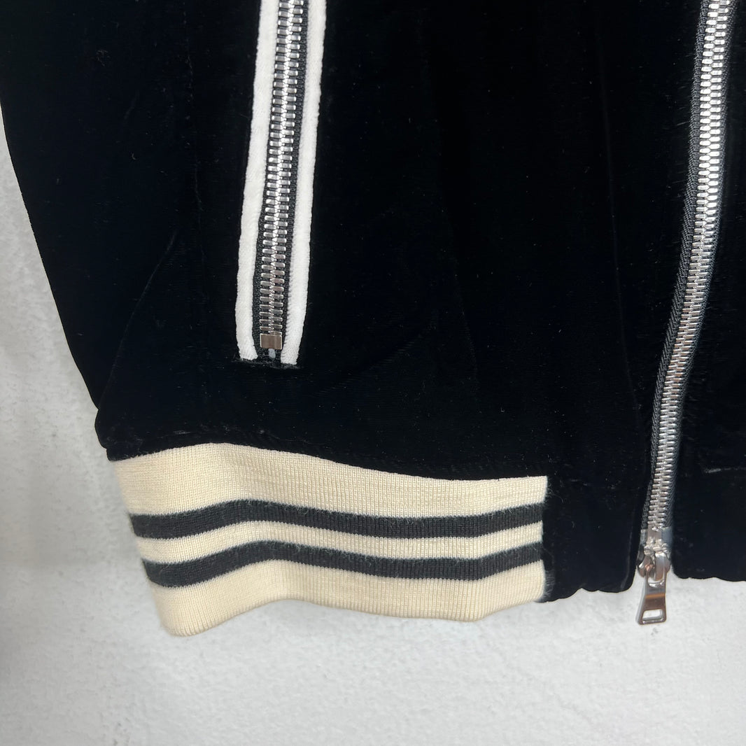 Balmain Crest Velour Teddy Jacket