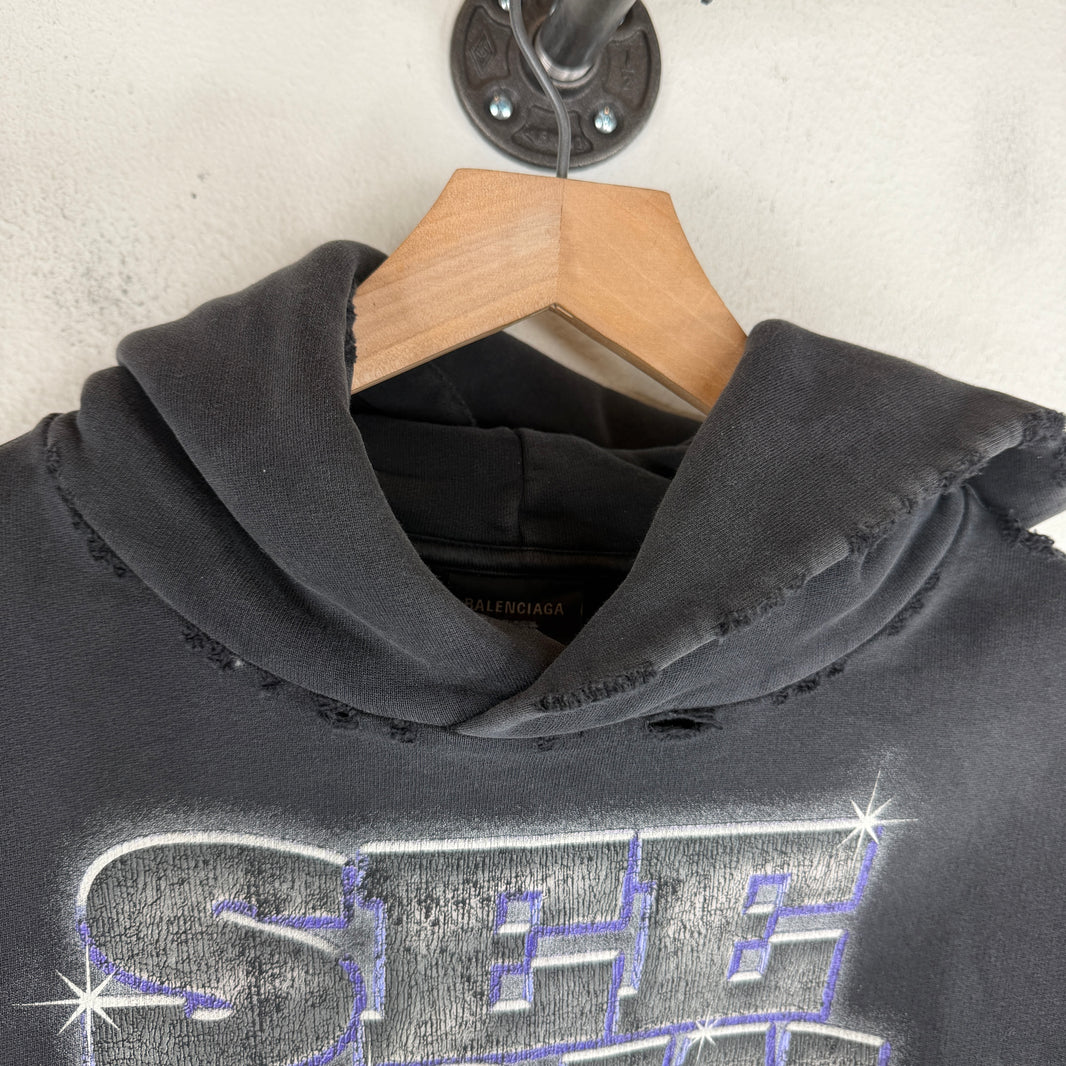Balenciaga See Now Buy Now Distressed Hoodie