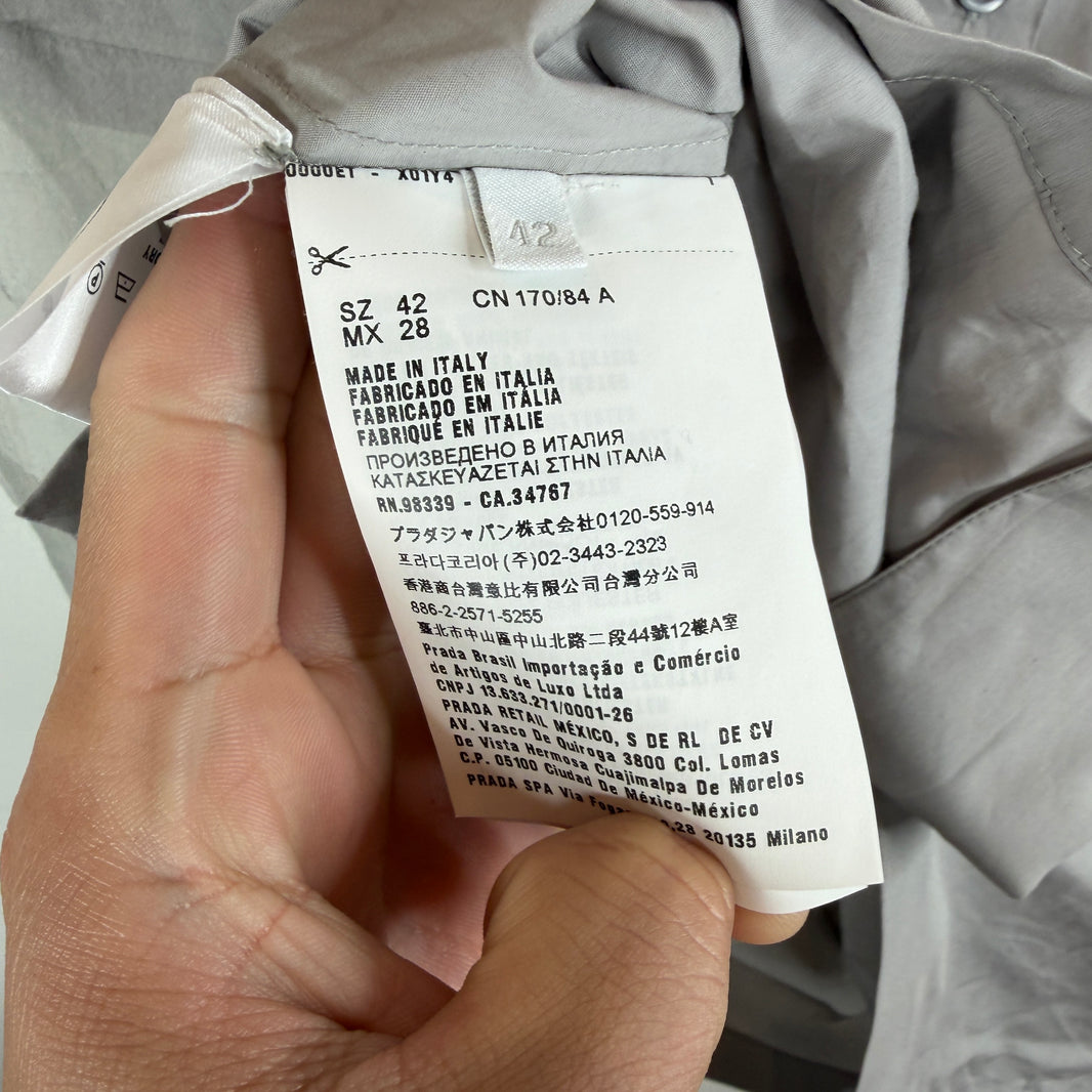 Prada Hybrid Sleeve Button Up LS Shirt