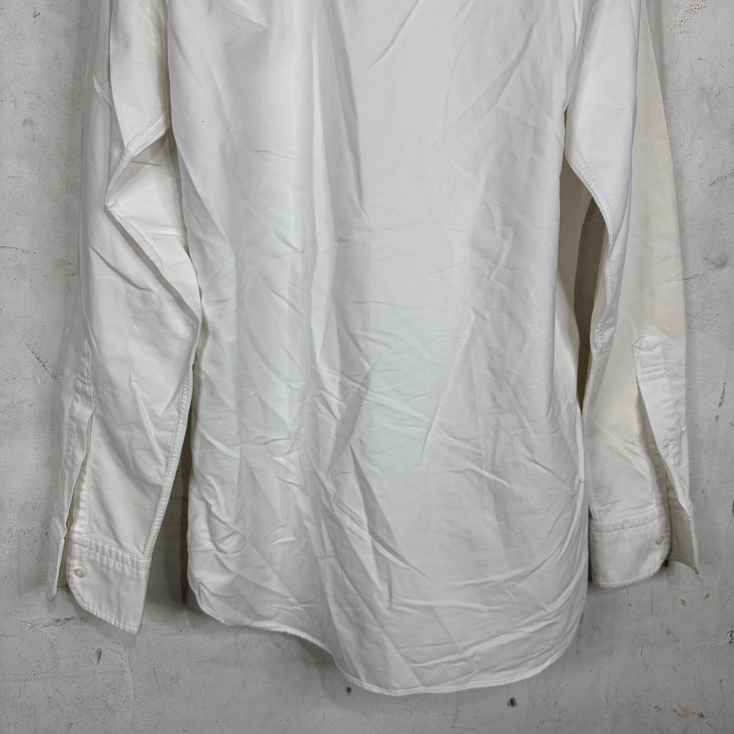 Thom Browne White Canvas Button Up