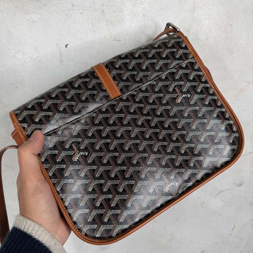 Goyard Brown Belvedere MM Messenger Bag
