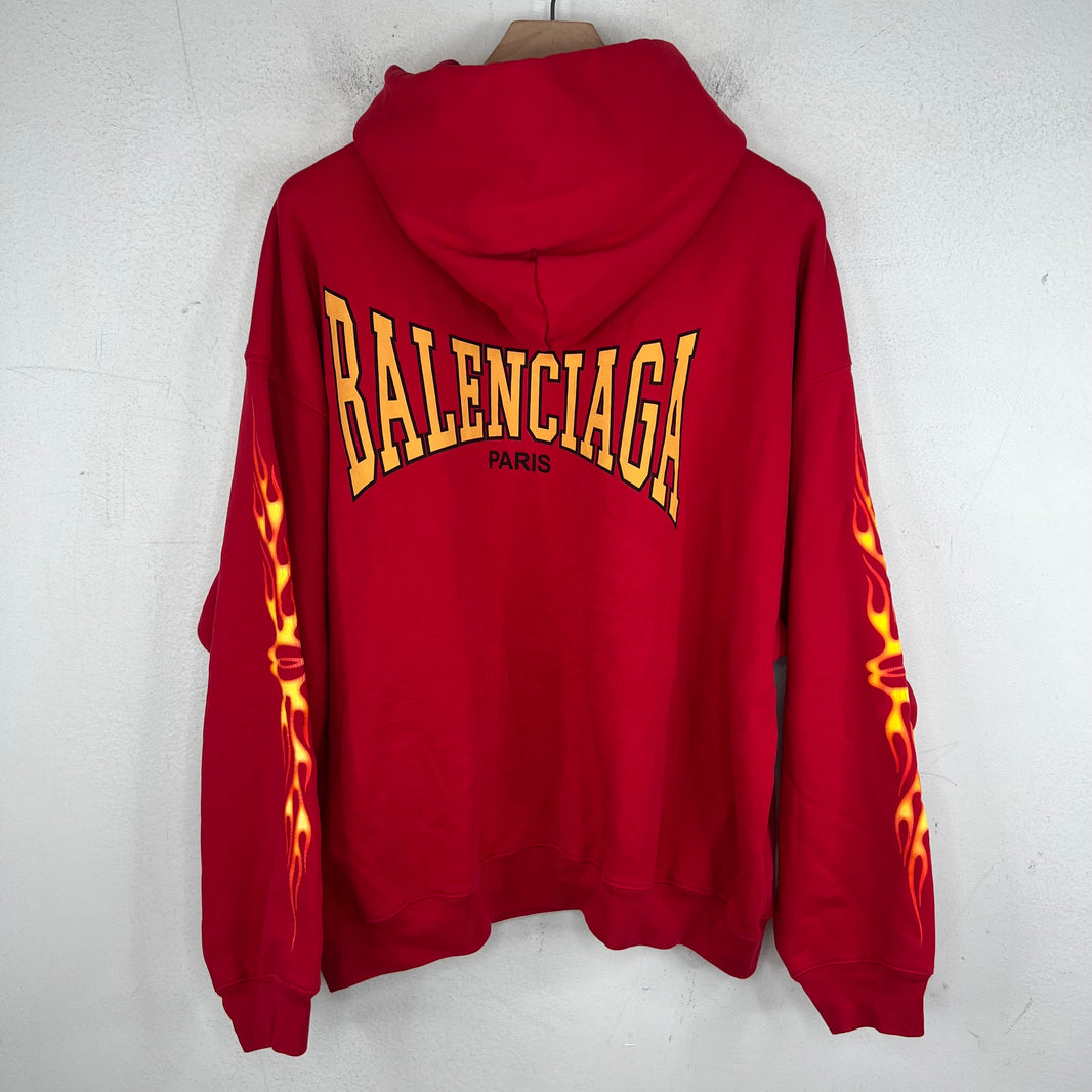 Balenciaga Sample Red Loop Unity Flames Hoodie