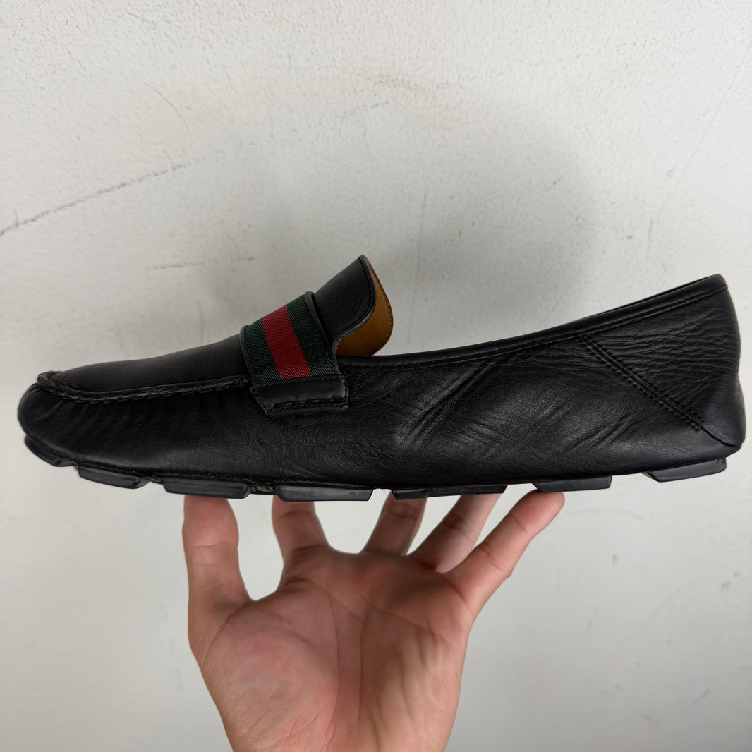 Gucci Leather Web GG Strap Loafer