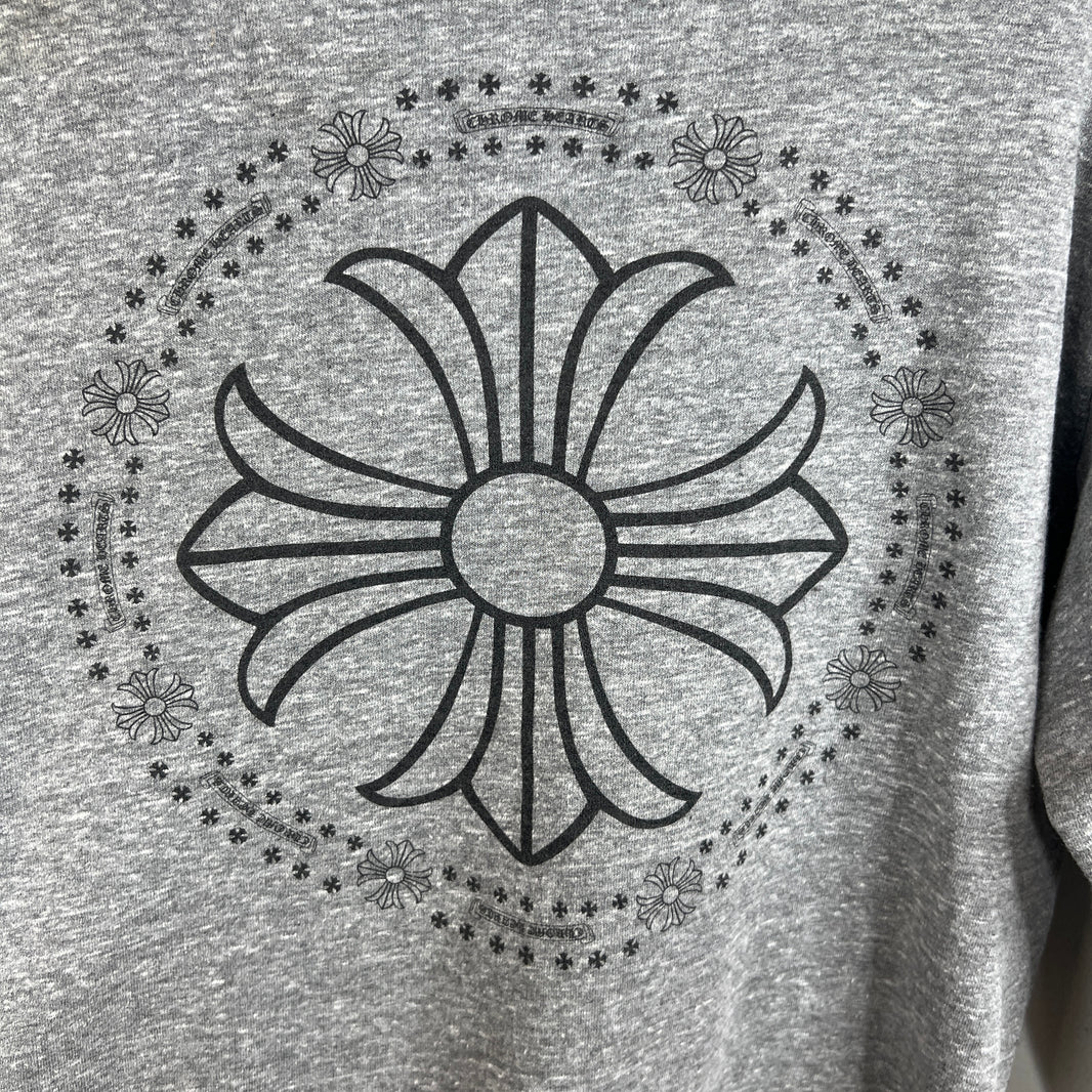 Chrome Hearts Grey Plus Zip-Up Hoodie