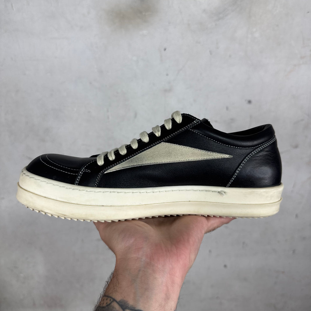 Rick Owens Black Leather Vans