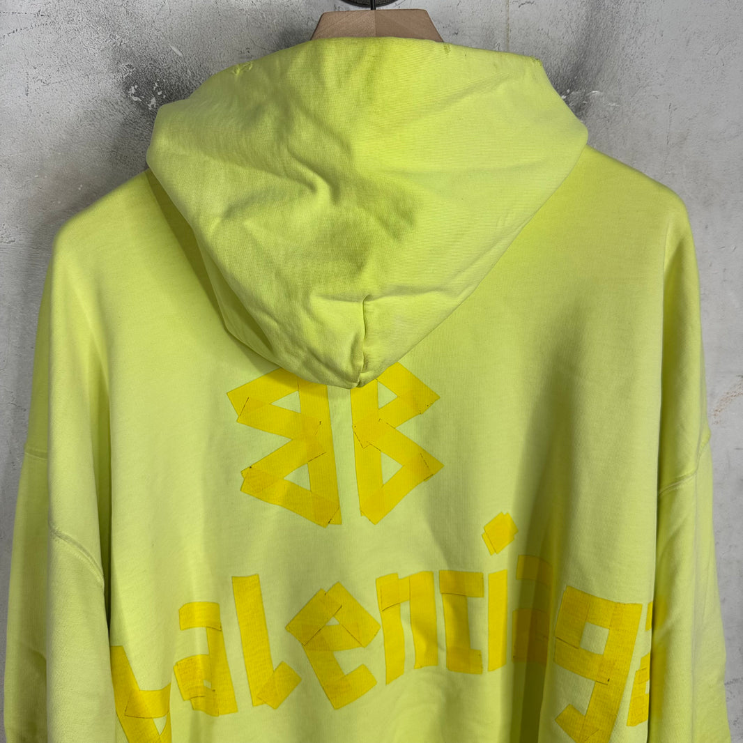 Balenciaga Neon Tape Logo Hoodie
