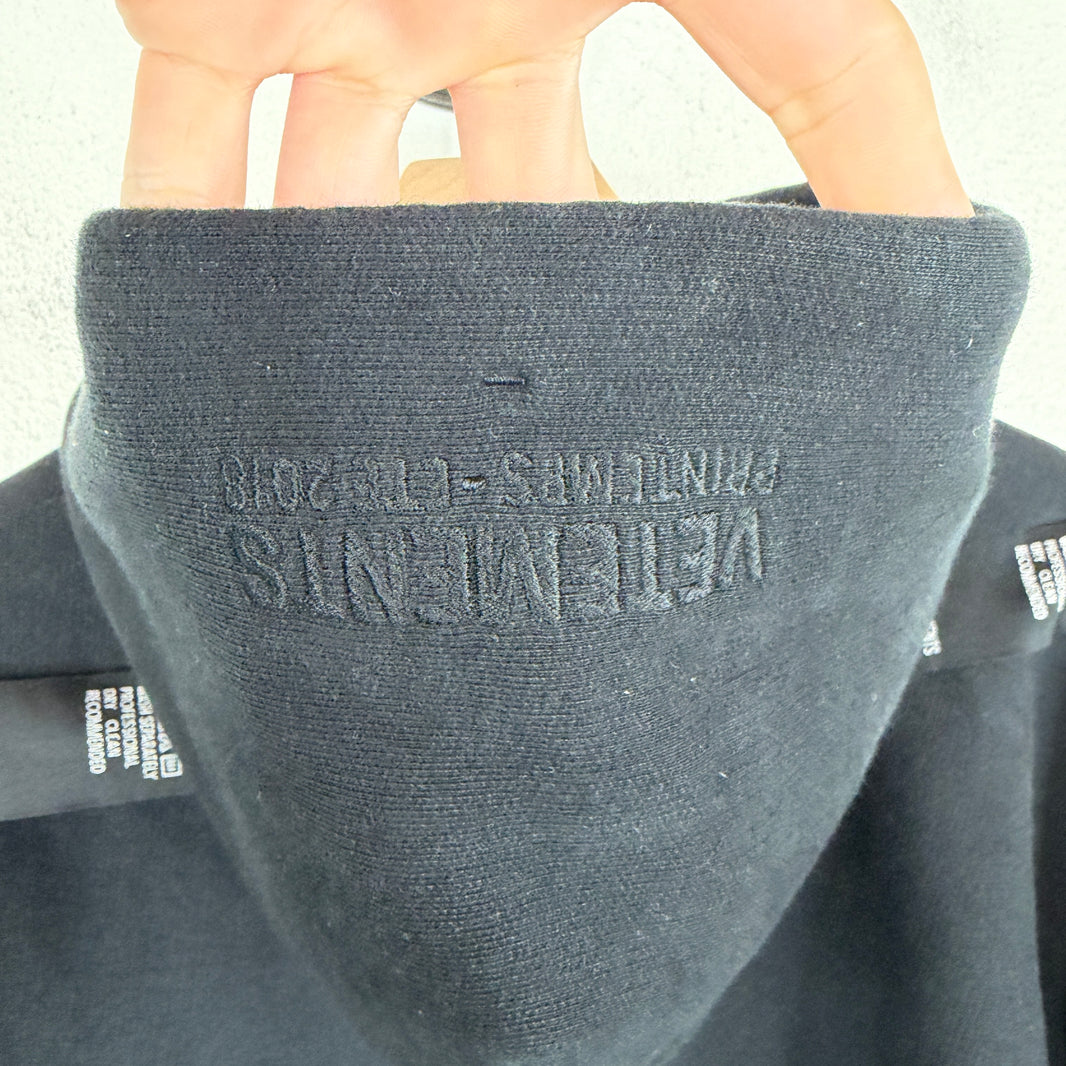 Vetements Wash Logo Tape Hoodie