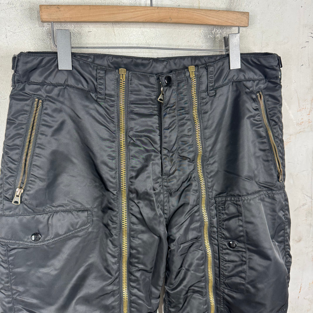 Supreme Black Zippered Flight Pants