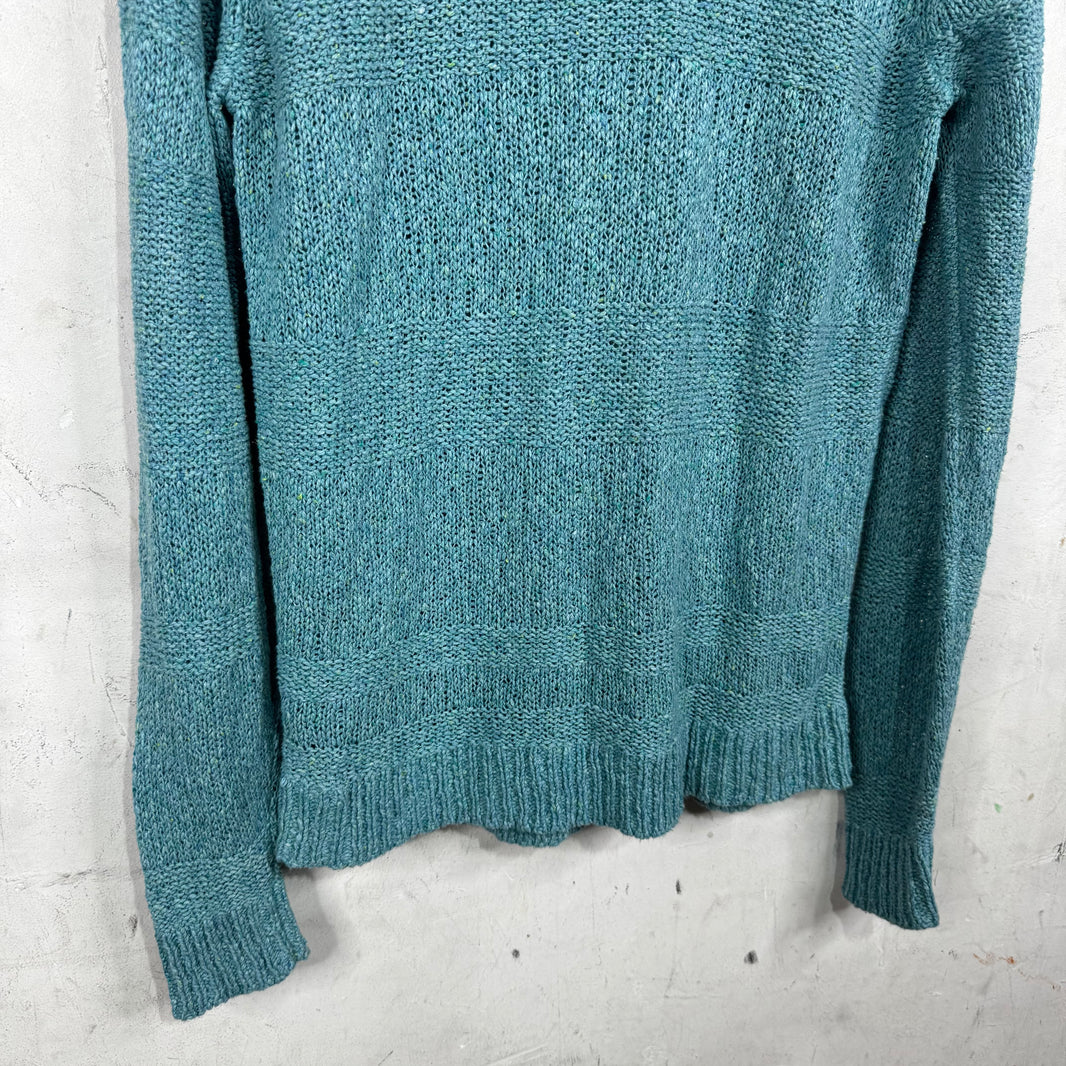 Elder Statesman Turquoise Cable Knit Sweater