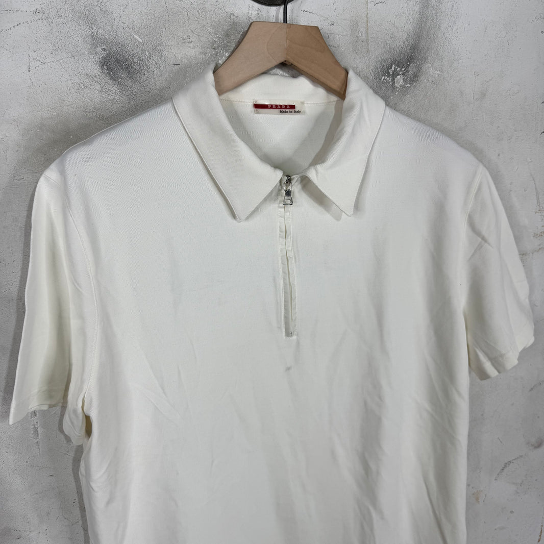 Prada Linea Rosa Zip Polo