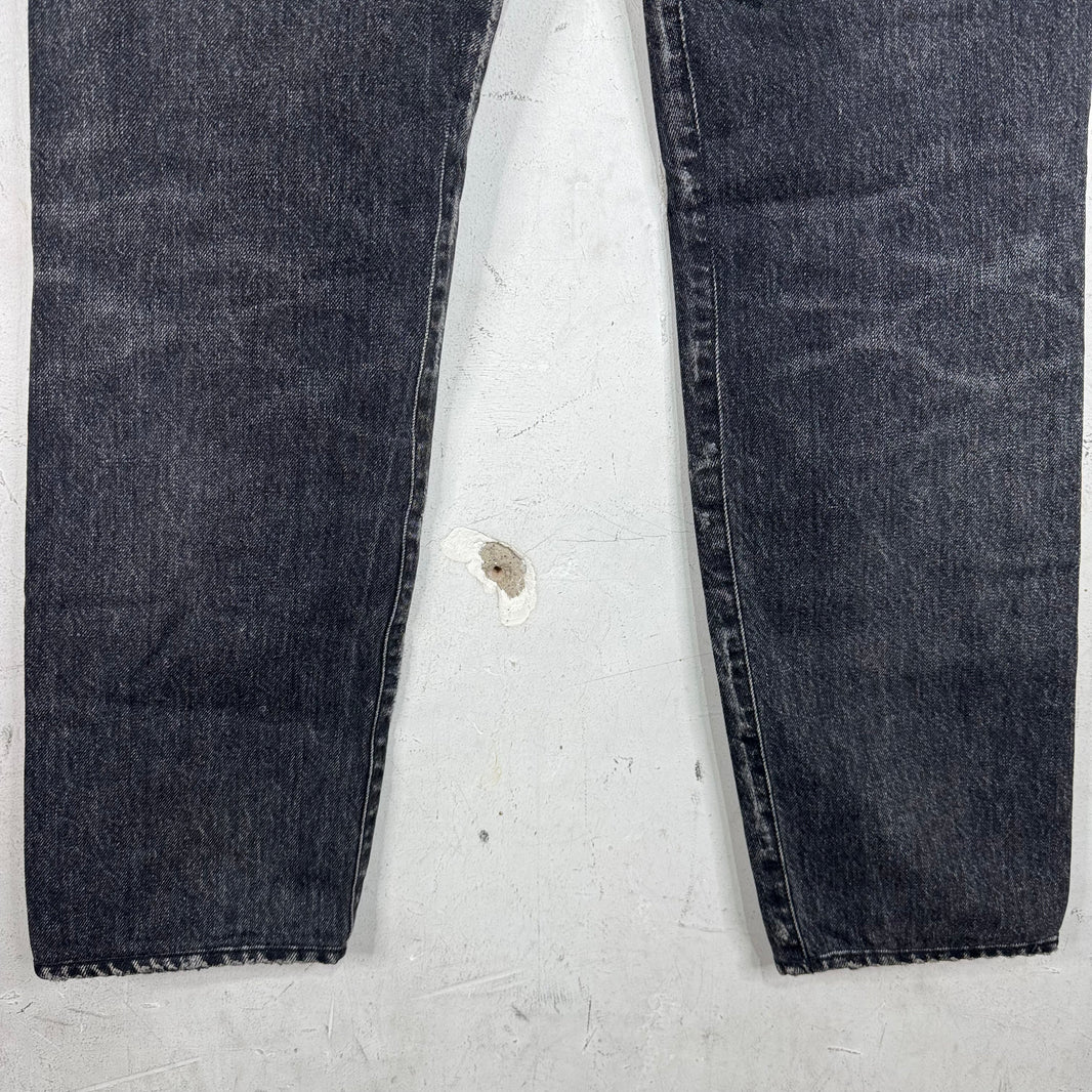 Saint Laurent Washed Black Patched D14 Jeans