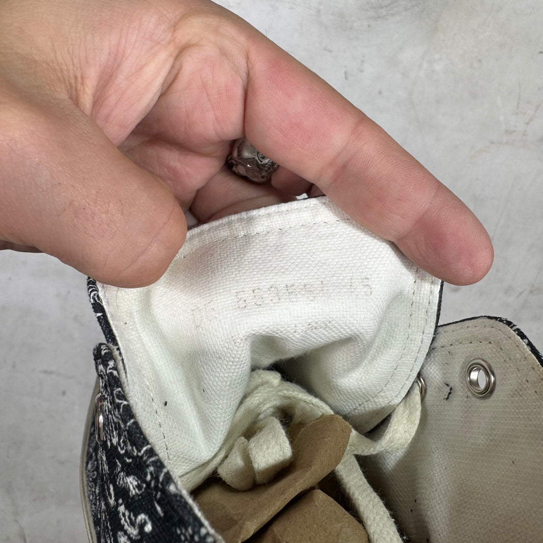 Saint Laurent Patterned Canvas Bedford Skull Sneakers