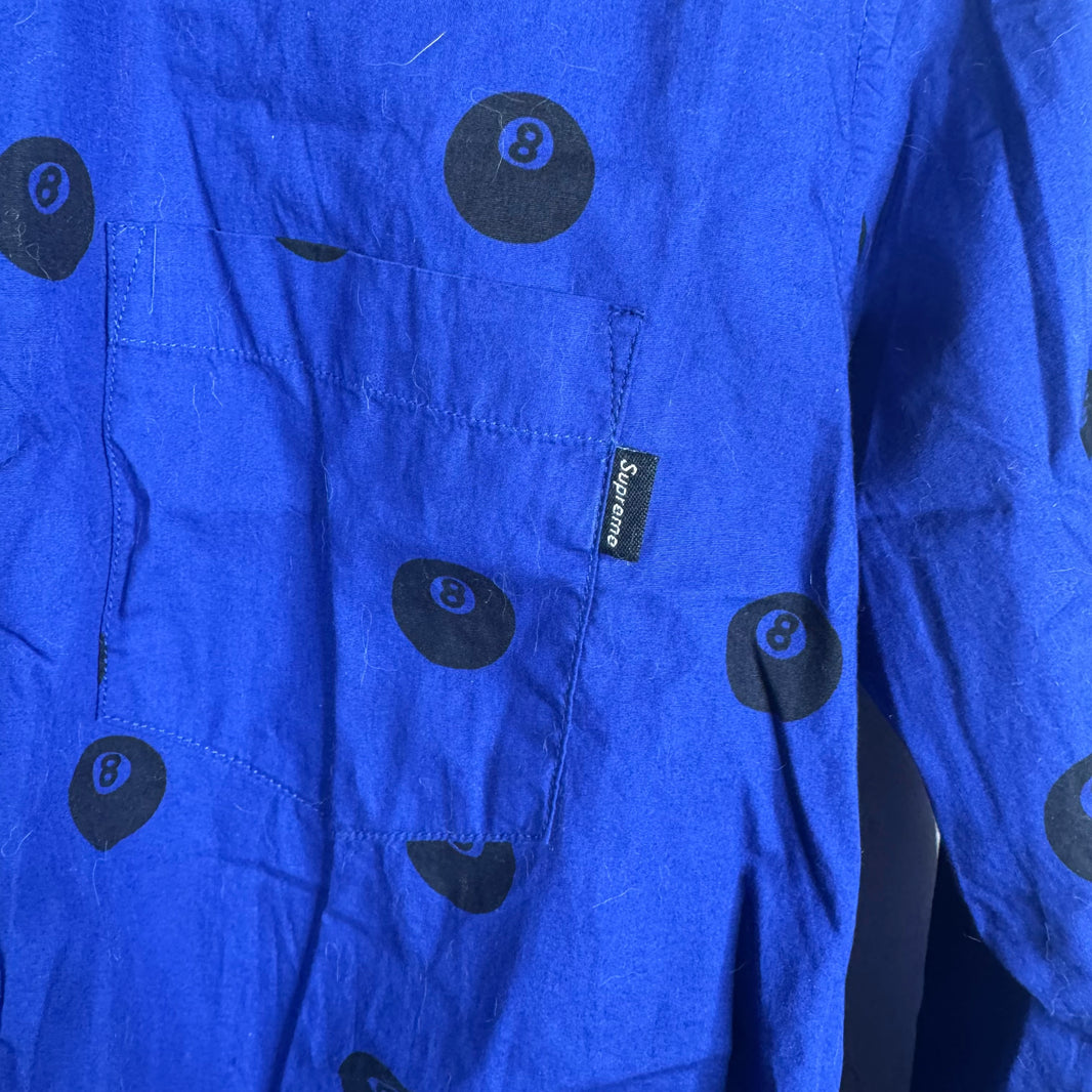 Supreme Blue 8Ball Button Up Shirt