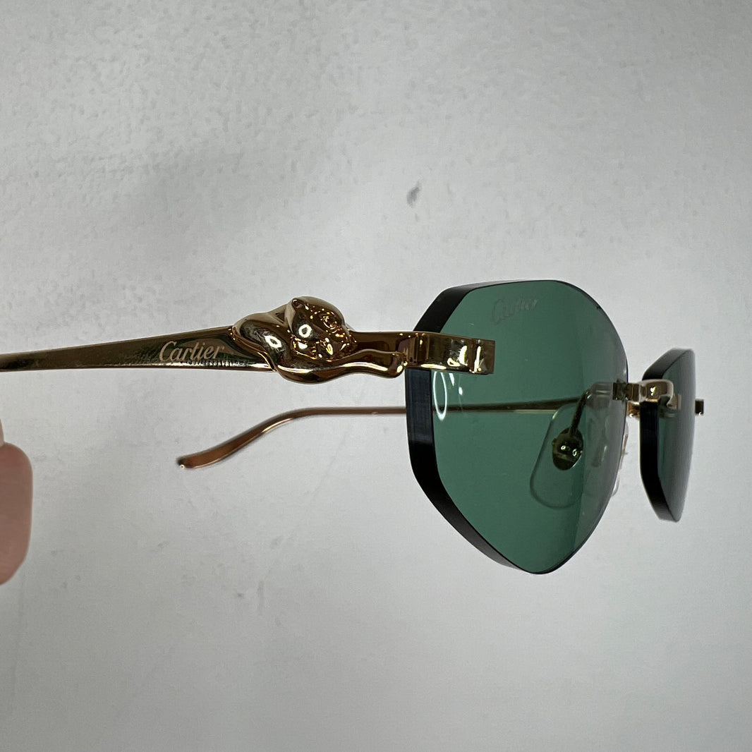 Cartier CT0675S Gold Finish Metal Frame Sunglasses