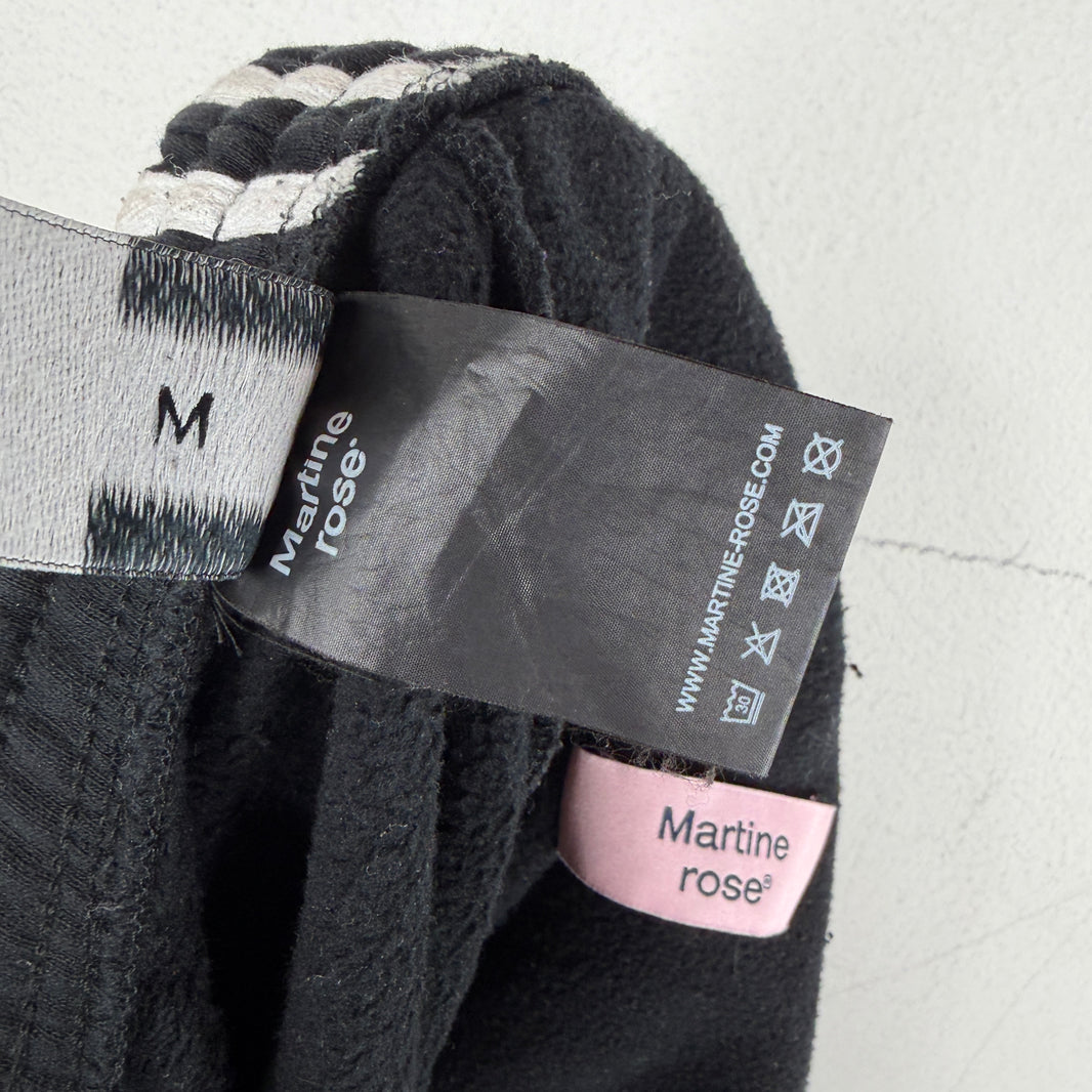 Martine Rose Black Side Stripe Baggy Sweatpants