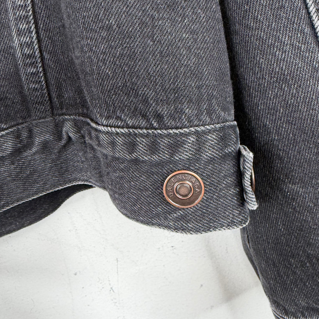 Balenciaga Black Swing Denim Jacket