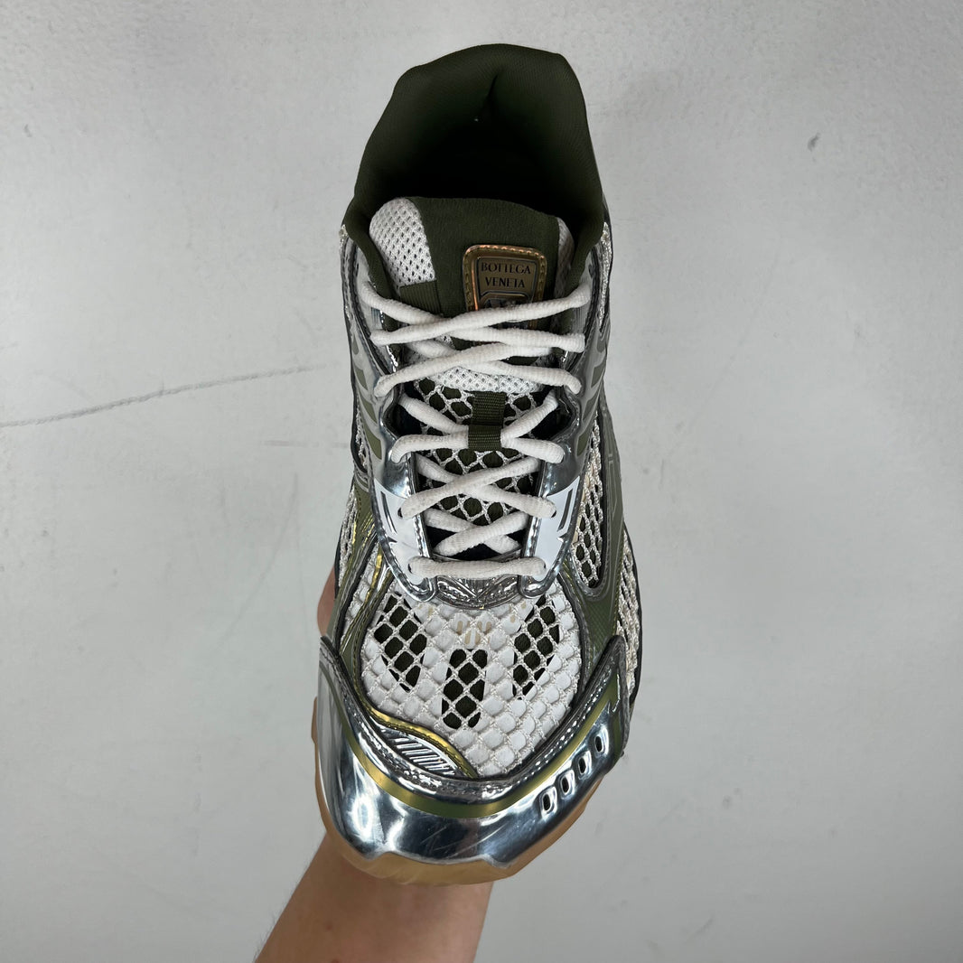 Bottega Veneta Green/Silver Orbit Sneakers