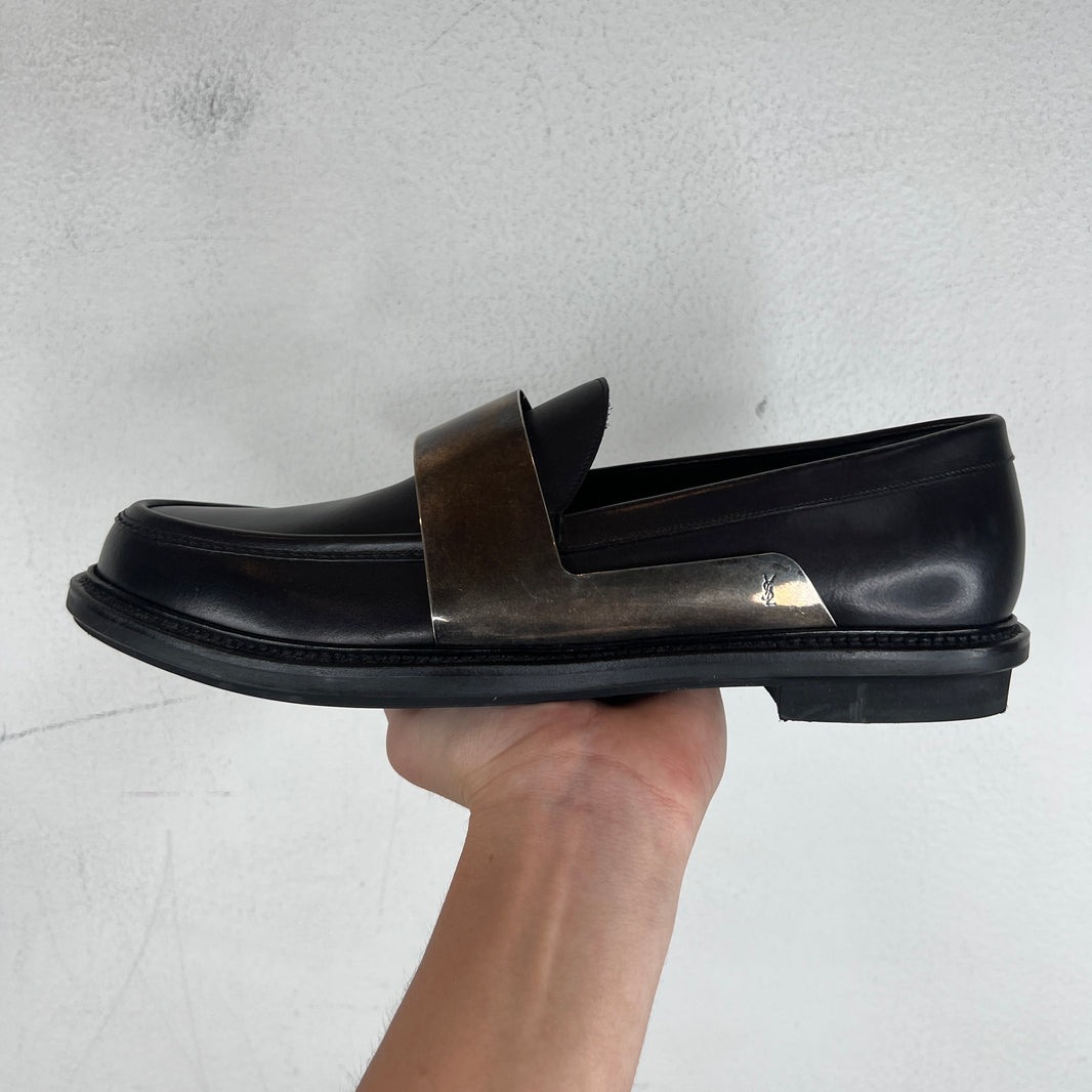 YSL Metal Strap Loafers