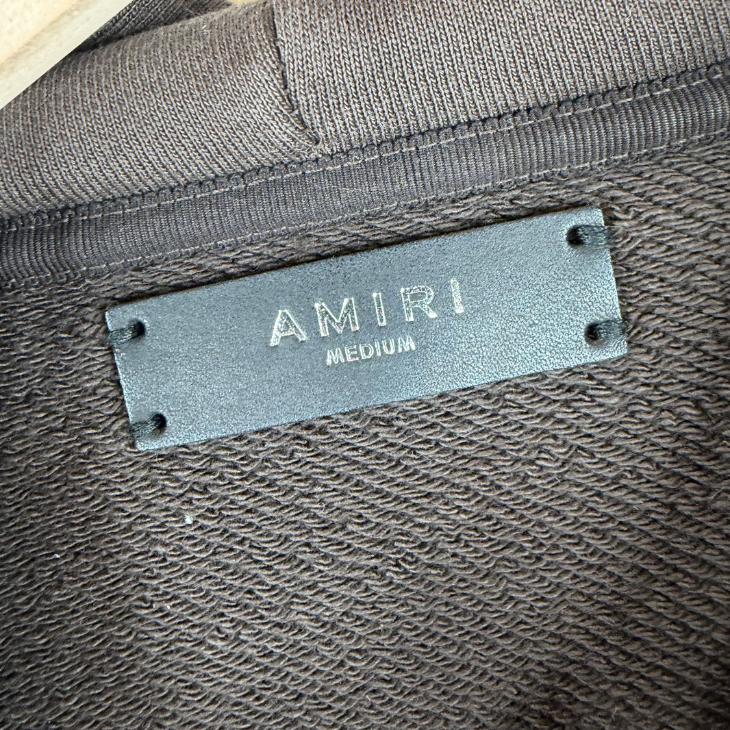 Amiri Distressed Puff Print Logo Hoodie