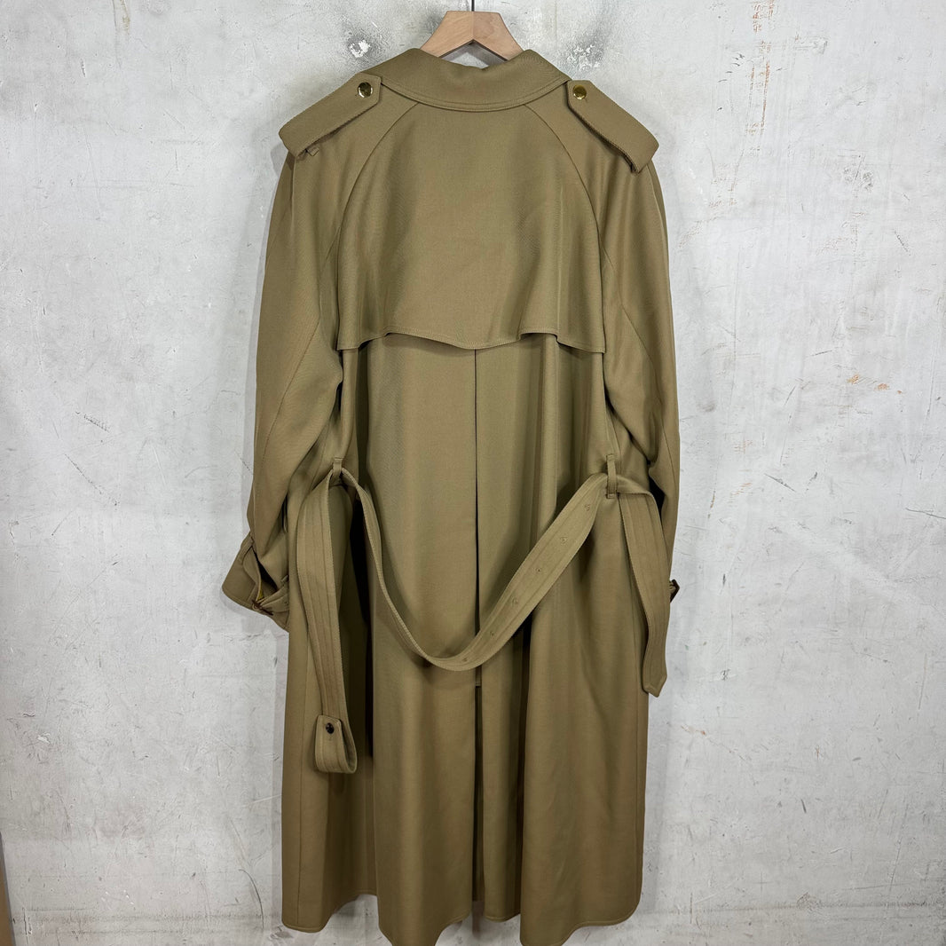 Gucci Heavy Gold Hardware Long Trench Coat