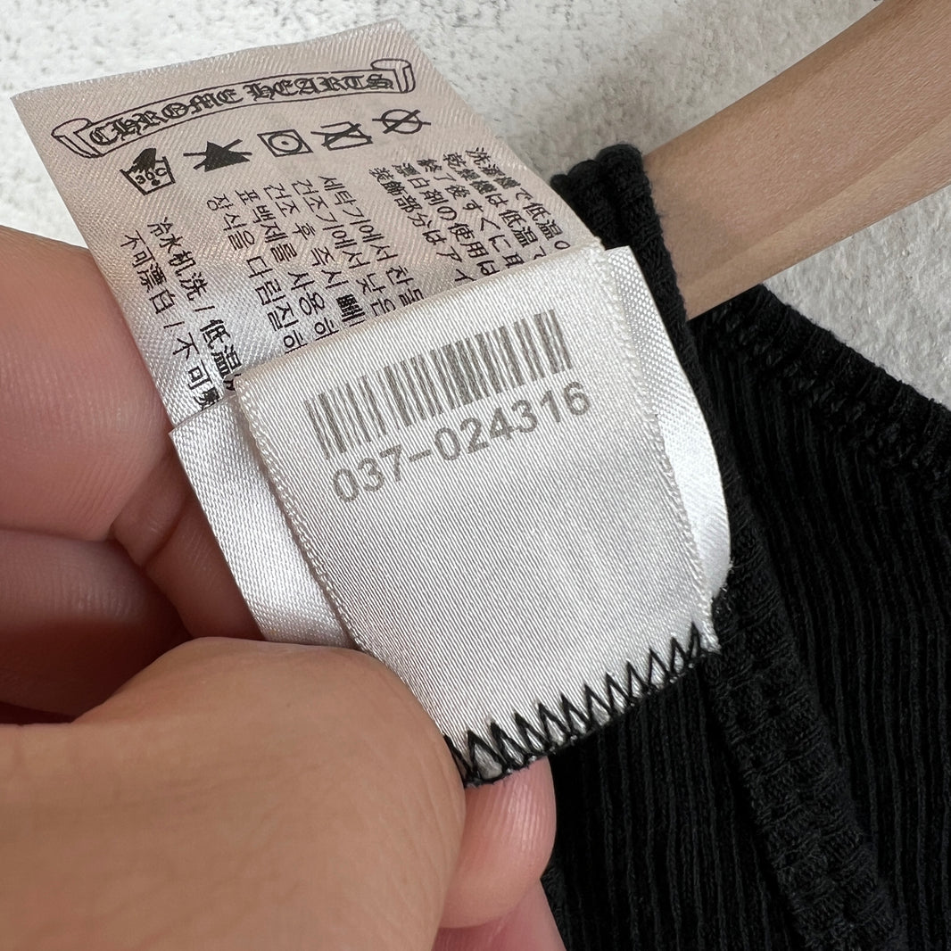 Chrome Hearts Blank Ribbed Tank Top