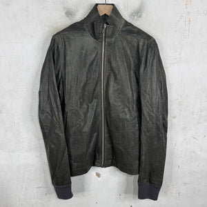 Rick Owens Leather Whiskered Moto Jacket
