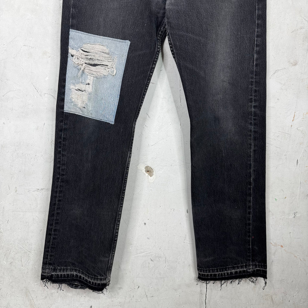 Vintage Levis Repaired Patch 501 Jeans
