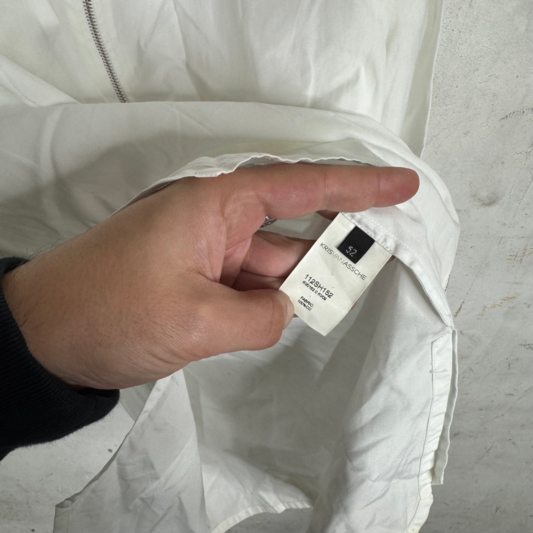 Kris Van Assche White Zip Shirt