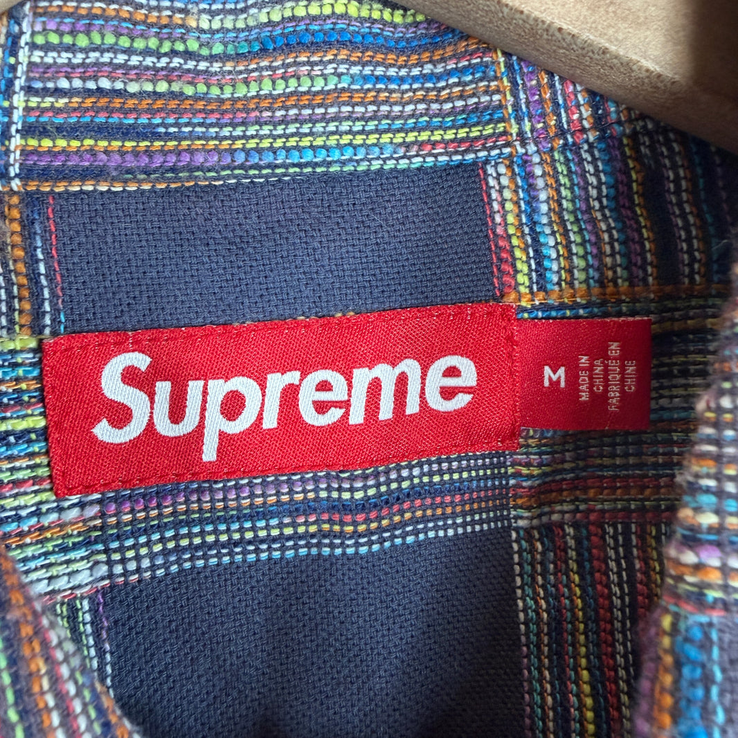 Supreme Purple Multicolor Plaid Button Up Shirt