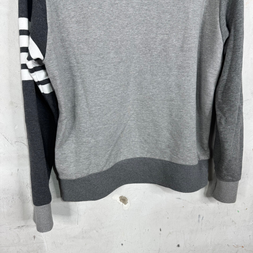 Thom Browne Tri Colored Grey Hoodie