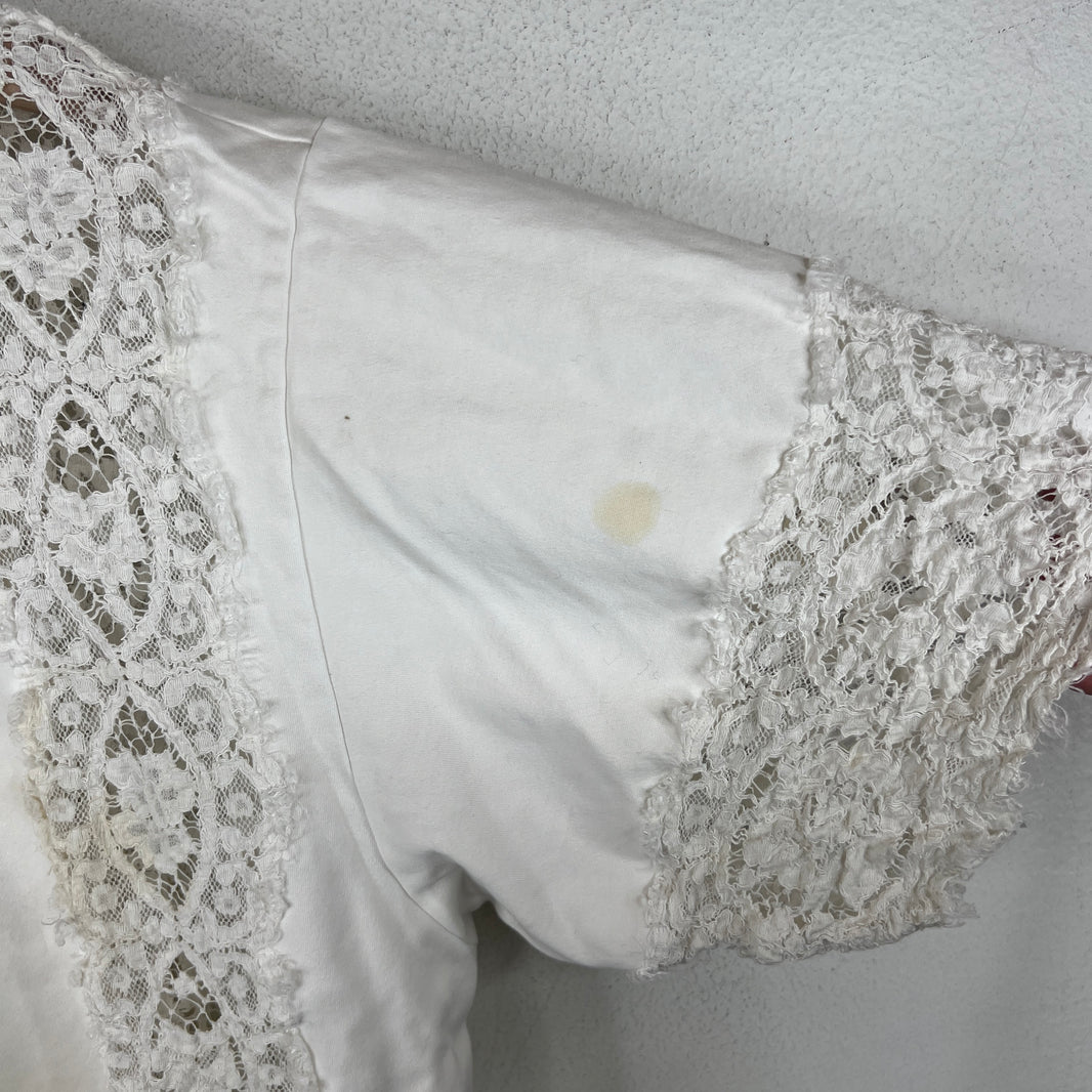 Dolce & Gabanna Floral Lace Hybrid T-Shirt