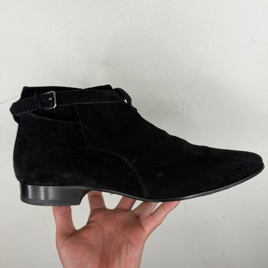 Saint Laurent Jodhpur Black Suede Boots