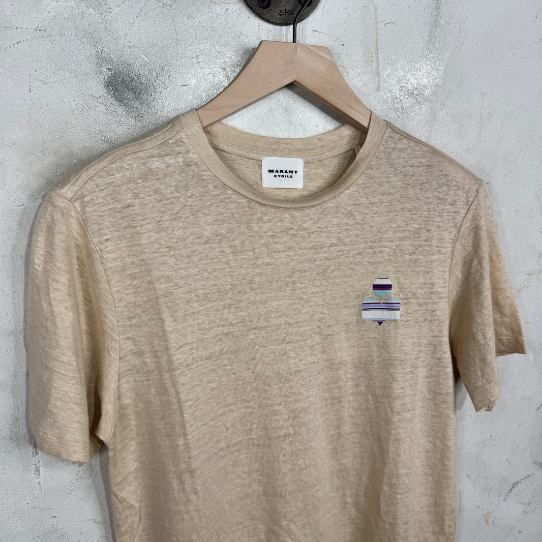 Isabel Marant Beige Logo T-Shirt