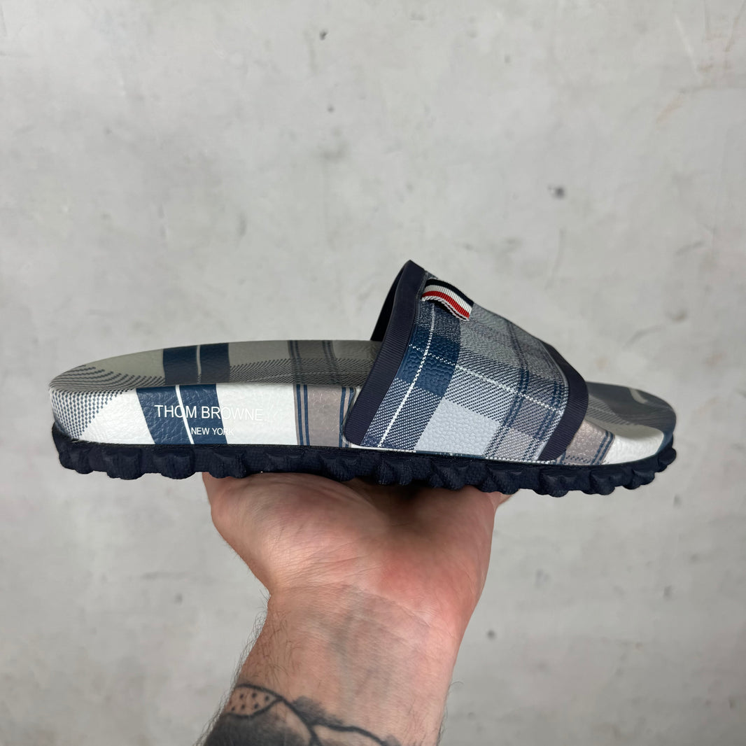 Thom Browne Plaid Slides