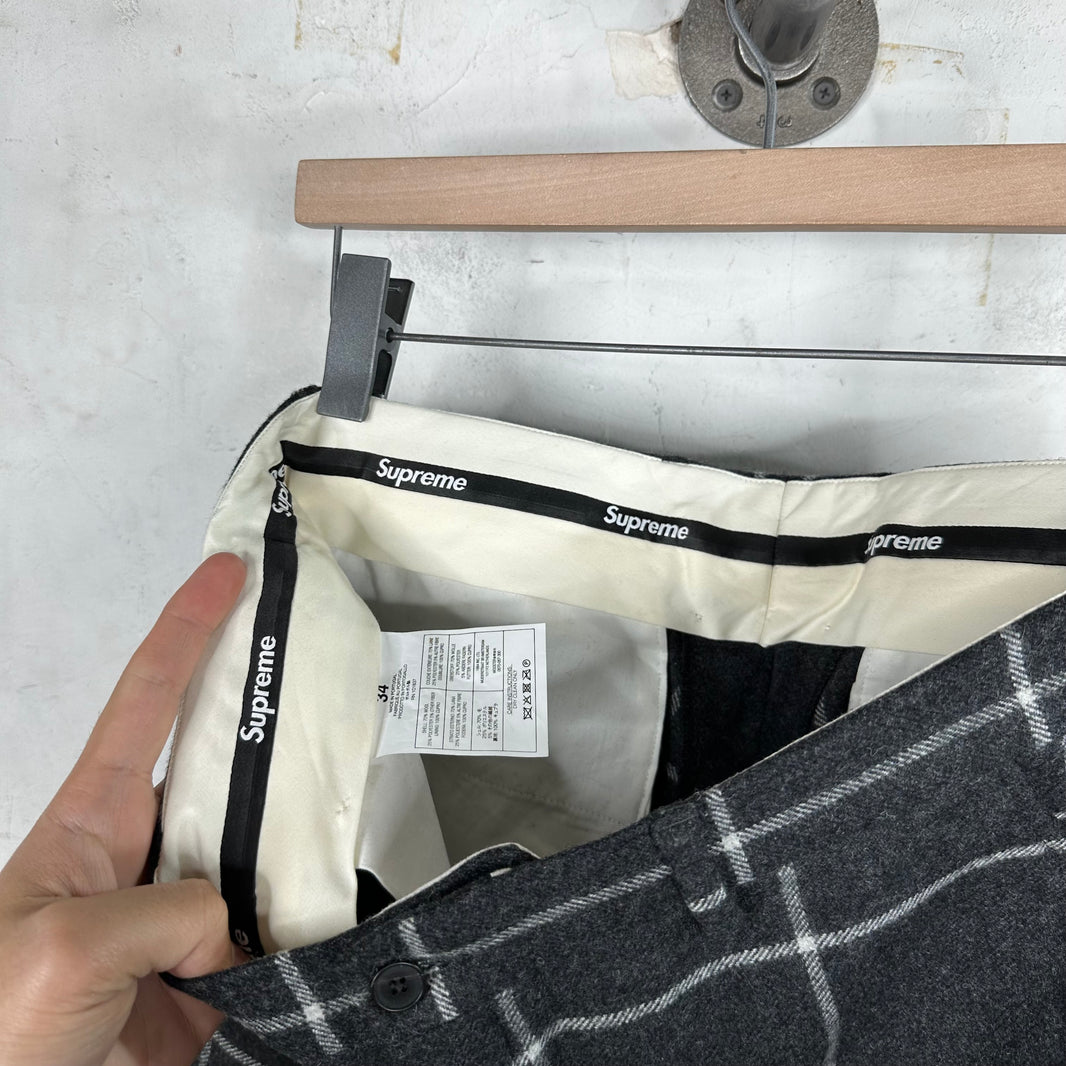 Supreme Wool Checkered Trousers